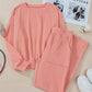 Round Neck Long Sleeve Top and Pants Set