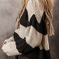 Color Block Round Neck Sweater