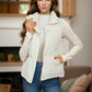 Pocketed Zip Up Vest Coat