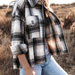 Pocketed Plaid Button Down Long Sleeve Shacket