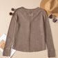 Notched Long Sleeve Top