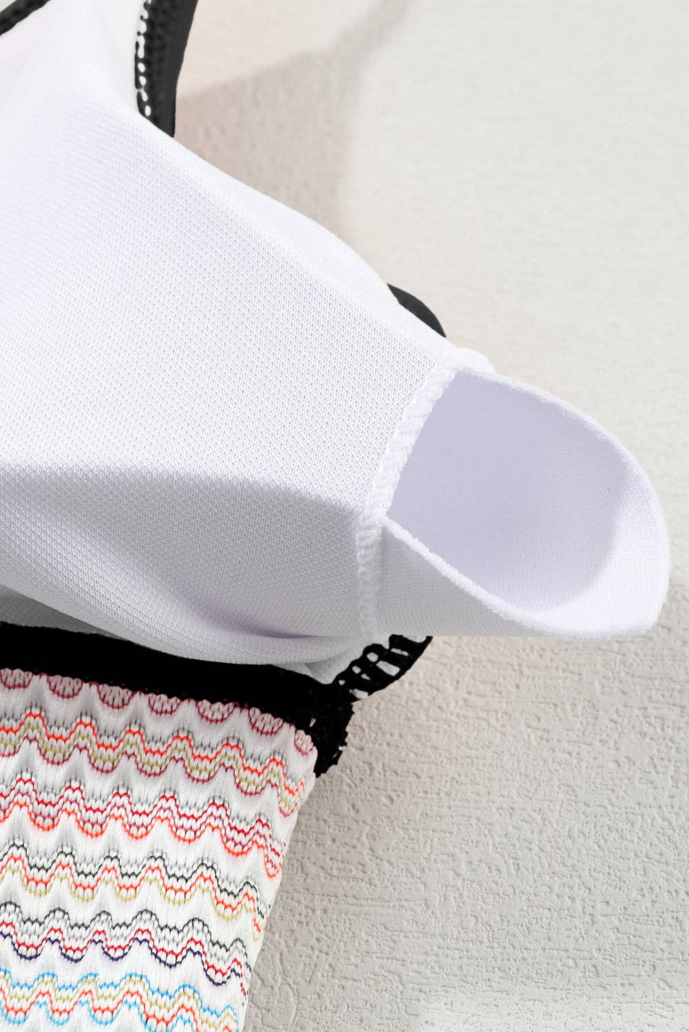 Striped Spaghetti Strap High Waist Bikini Swimsuit: Sky Blue / L / 82%Nylon+18%Spandex