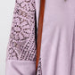 Openwork Round Neck Long Sleeve Sweatshirt