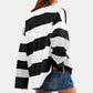 Color Block Half Zip Long Sleeve Sweater