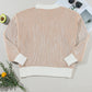 Round Neck Dropped Shoulder Sweater