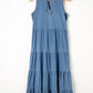 Tie Neck Sleeveless Denim Dress