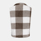 Plaid Open Front Vest Coat