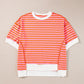 Striped Round Neck Half Sleeve T-Shirt