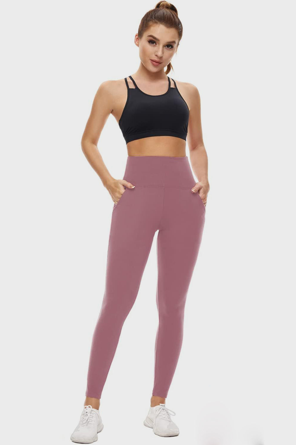 Full Size Pocketed High Waist Active Leggings