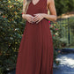 Full Size V-Neck Midi Tank Dress