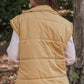 Pocketed Zip Up Vest Coat