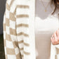 Striped Open Front Long Sleeve Cardigan