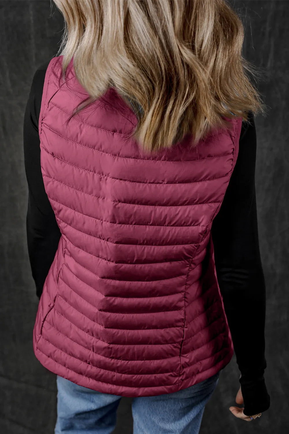 Pocketed Zip Up Vest