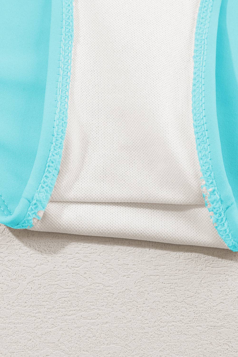 Striped Spaghetti Strap High Waist Bikini Swimsuit: Sky Blue / S / 82%Nylon+18%Spandex