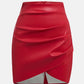 Ruched Asymmetrical Hem Skirt