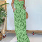 Full Size Printed Spaghetti Strap Wide Leg Jumpsuit