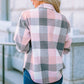 Plaid Button Up Dropped Shoulder Jacket