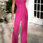 Smocked Tube Wide Leg Jumpsuit