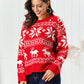 Reindeer & Snowflake Round Neck Sweater