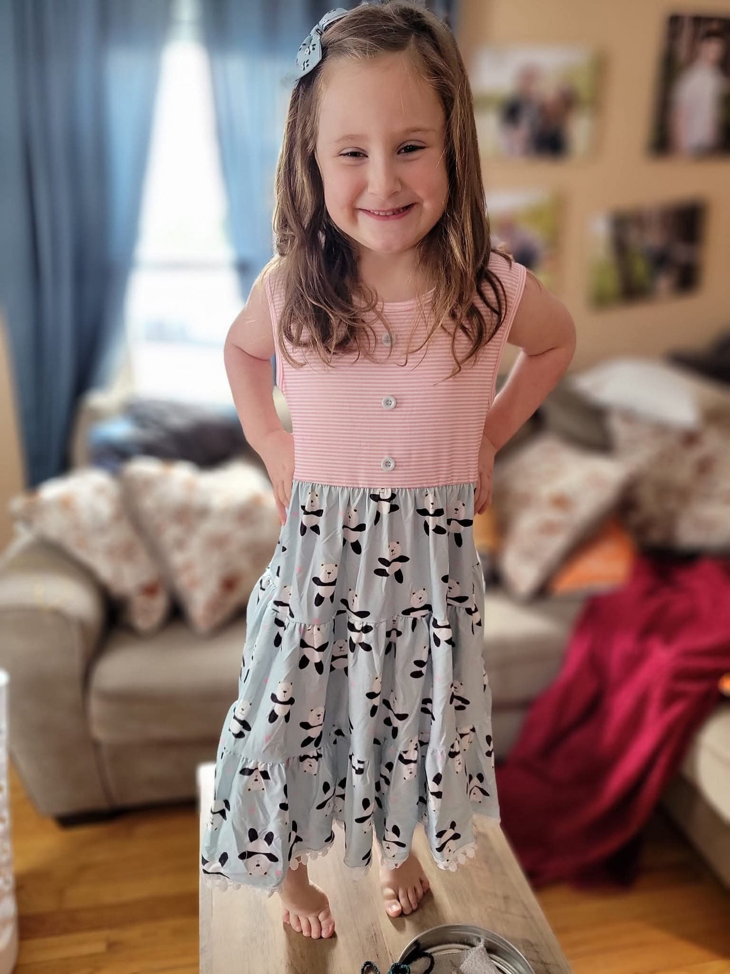 Playful Panda Dress & Bow