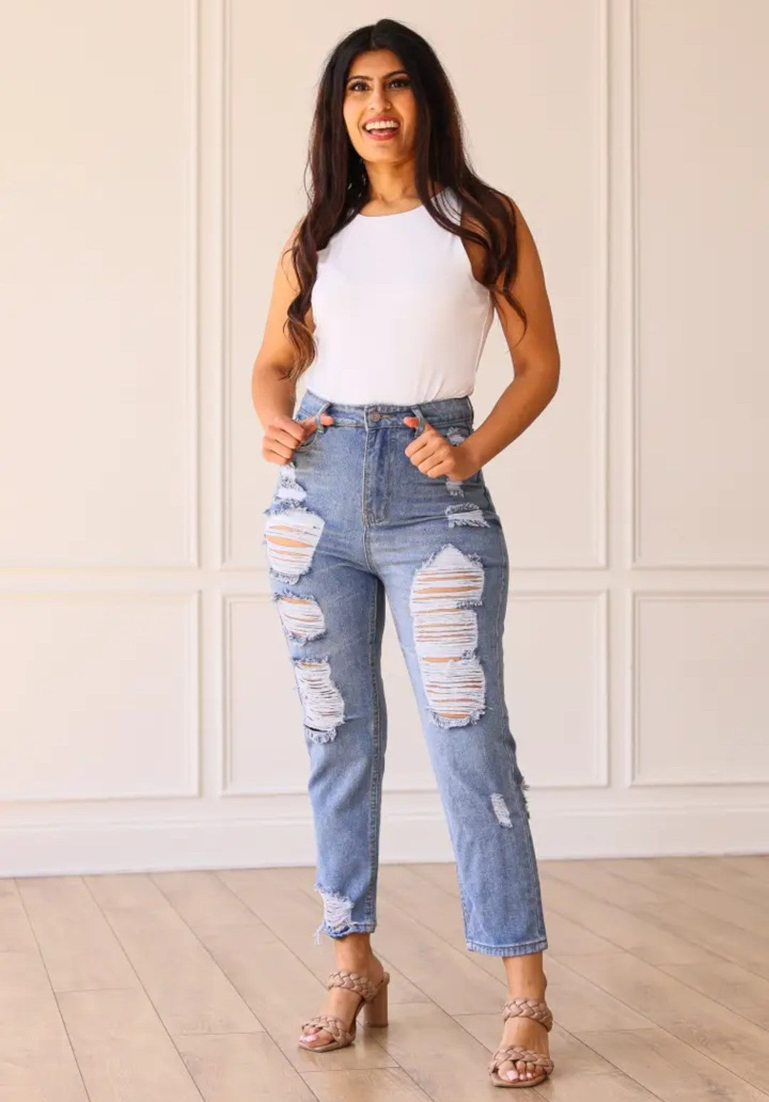 Grace & Emma Distressed Jeans