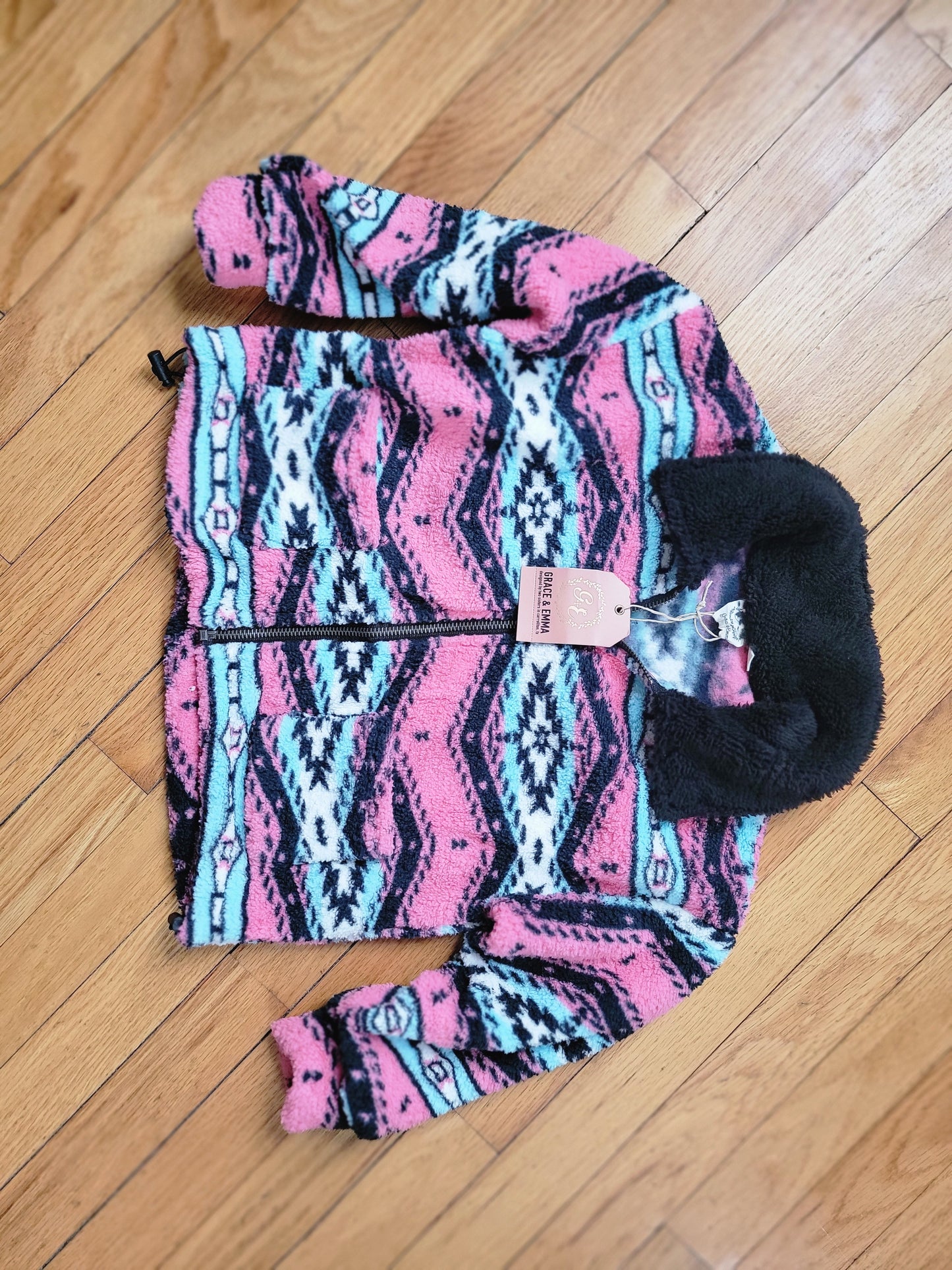 Girls Aztec fleece Jacket
