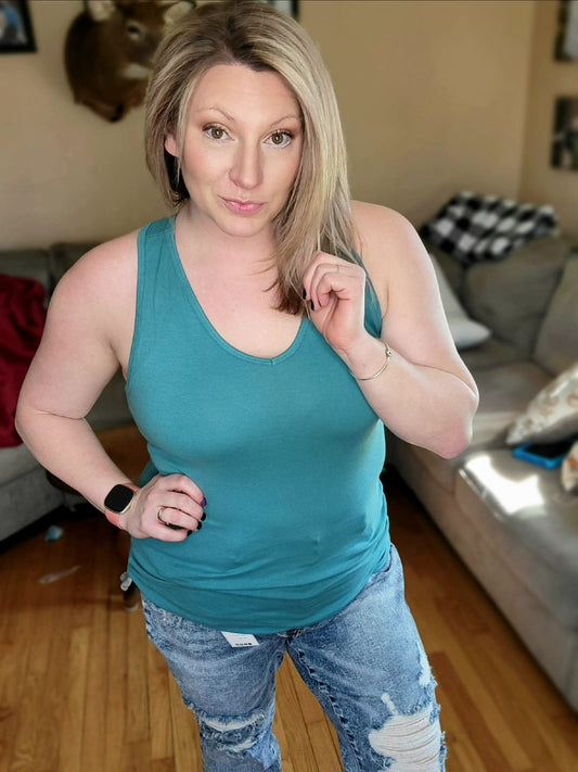 Teal Racerback Tank
