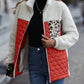 Leopard Color Block Zip-Up Jacket