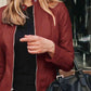 Mock Neck Zip Up Jacket