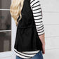 Drawstring Waist Vest with Pockets