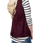 Drawstring Waist Vest with Pockets