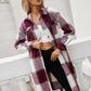 Plaid Longline Shirt Jacket