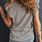 Striped Flutter Sleeve Tank