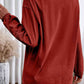 Ribbed Round Neck Drop Shoulder Sweatshirt