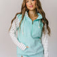 HalfZip Sweatshirt- Mint To Last: M
