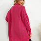 Open Front Dropped Shoulder Cardigan