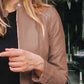 Mock Neck Zip Up Jacket