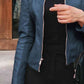 Mock Neck Zip Up Jacket