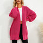 Open Front Dropped Shoulder Cardigan