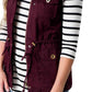 Drawstring Waist Vest with Pockets