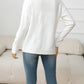 V-Neck Long Sleeve Buttoned Knit Top with Pocket