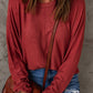 Seam Detail Round Neck Long Sleeve Top