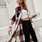 Plaid Longline Shirt Jacket