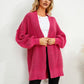 Open Front Dropped Shoulder Cardigan