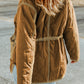 Drawstring Waist Zip-Up Jacket