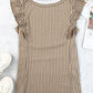 Striped Flutter Sleeve Tank