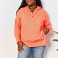 Double Take Quarter-Snap Dropped Shoulder Hoodie