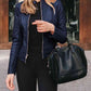 Mock Neck Zip Up Jacket