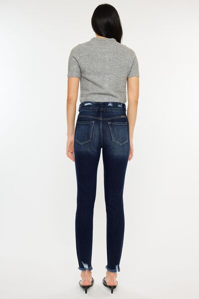 Kancan Wendy Cat's Whiskers Raw Hem High Waist Jeans