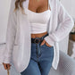 Open Front Long Sleeve Cardigan with Pockets